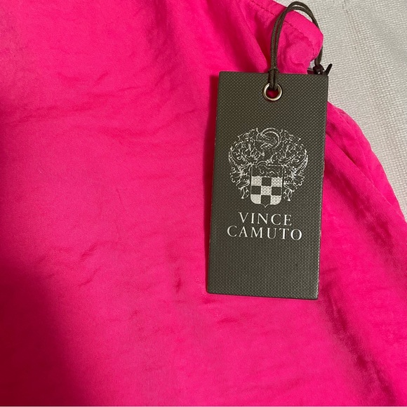 NWT New Vince Camuto Pink Rumpled Satin Sleeveless Blouse Size XS - Picture 7 of 12